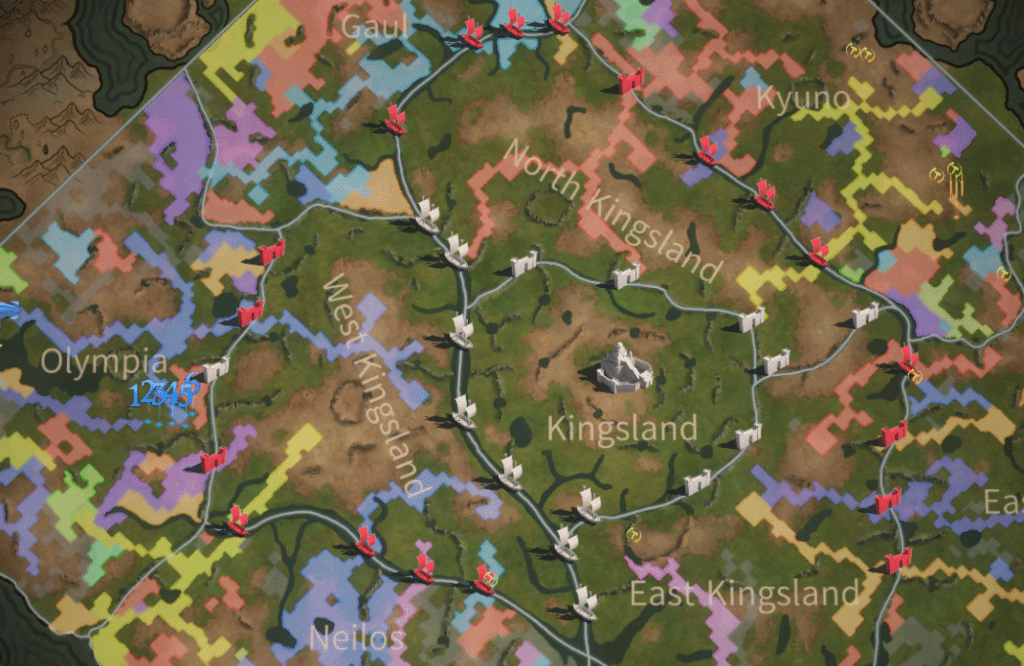 Age of Empires Mobile world map showing resource nodes and gathering marches