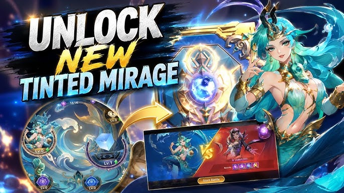 Mobile Legends Adventure Tinted Mirage lineup in combat against high battle power boss