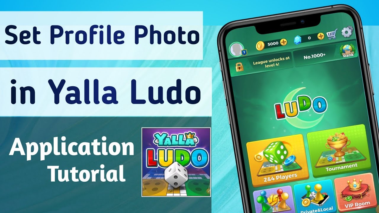 Lobby di Yalla Ludo con icona dell'avatar in alto a sinistra e pulsante impostazioni