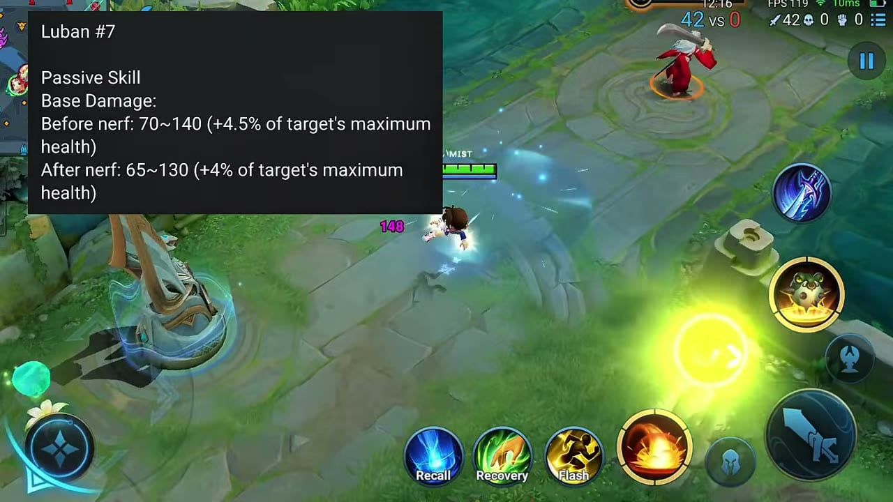 Honor of Kings Luban No 7 passive nerf July 2026
