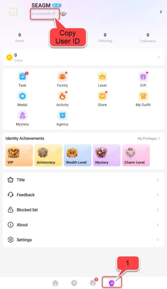 Jak najít své Hiya Coins UID