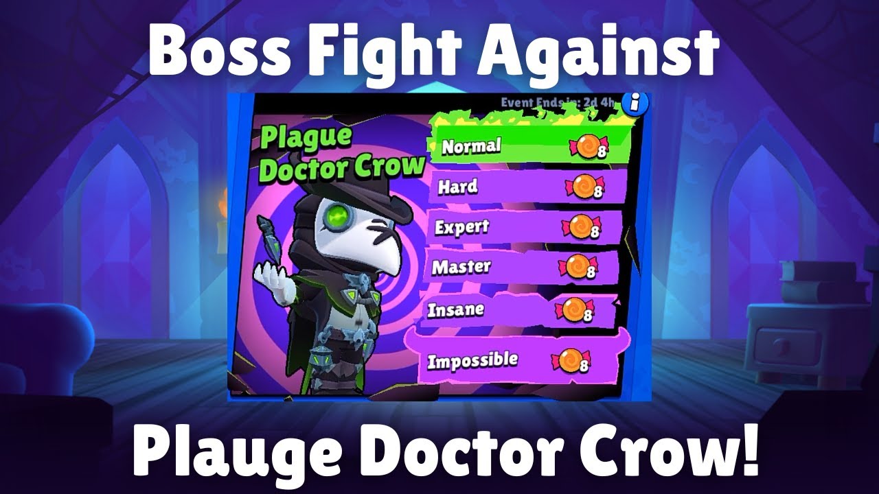 Combate contra el jefe Plague Doctor Crow en Brawl Stars