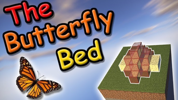 Layered wood and endstone butterfly bed defense in Blockman Go
