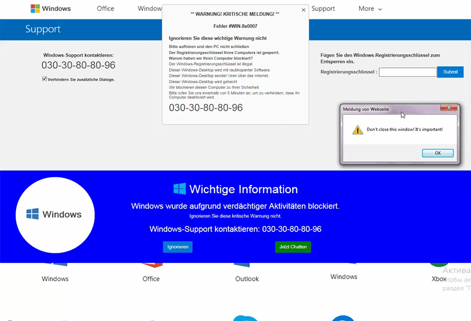 Página de pago sospechosa en un portátil con una dirección web sospechosa
