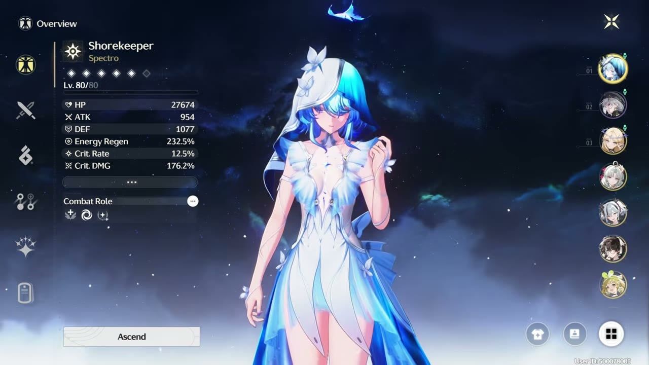 Wuthering Waves Shorekeeper support build Energy Regen