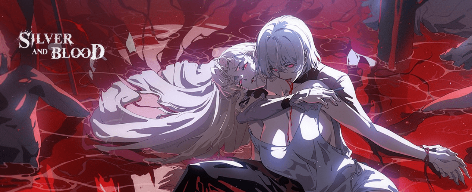 Arte conceptual gótico de vampiros de Silver and Blood Requiem con un Vassal pálido bajo la luz de la luna