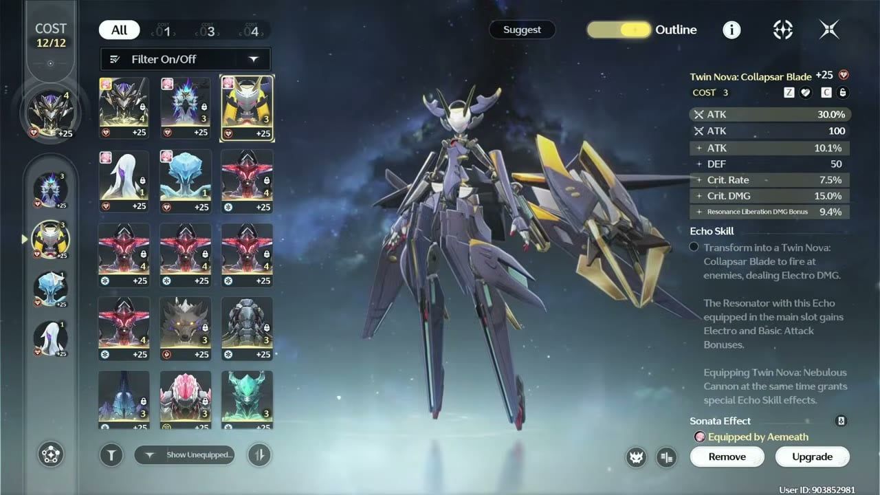 Wuthering Waves Echo crit substats beginner build